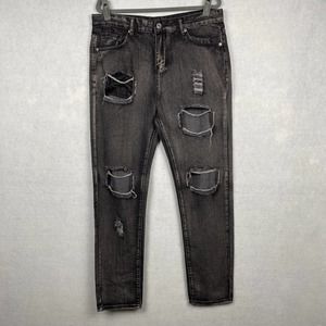 NWT ROMWE Men's Size 36 100% Cotton Distressed‎ Ripped Jeans